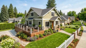 HOA-approved exterior renovation including deck, fence, and painting in Spokane County